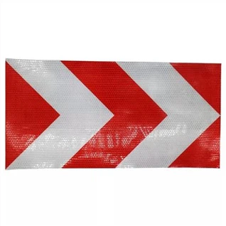 Crveno-bijela reflektirajuća naljepnica za kamion