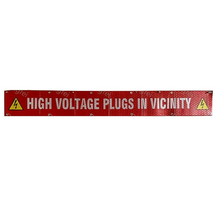 Reflective High Voltage Plugs In Vicinity PVC Banner 5 Reflective High Voltage Plugs In Vicinity PVC Banner 5