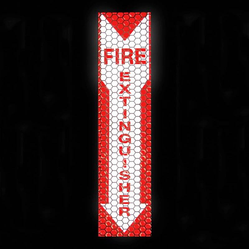 Reflective Fire Extinguisher Sign Sticker with Down Arrow 2 Reflective Fire Extinguisher Sign Sticker with Down Arrow 2