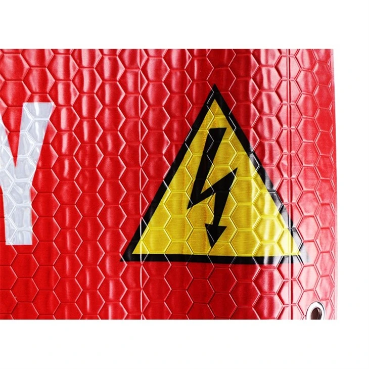 Reflective High Voltage Plugs In Vicinity PVC Banner