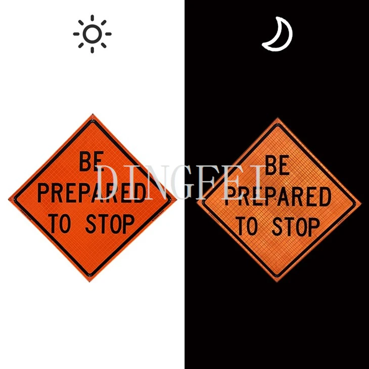 Roll Up Construction Sign Be Prepared To Stop