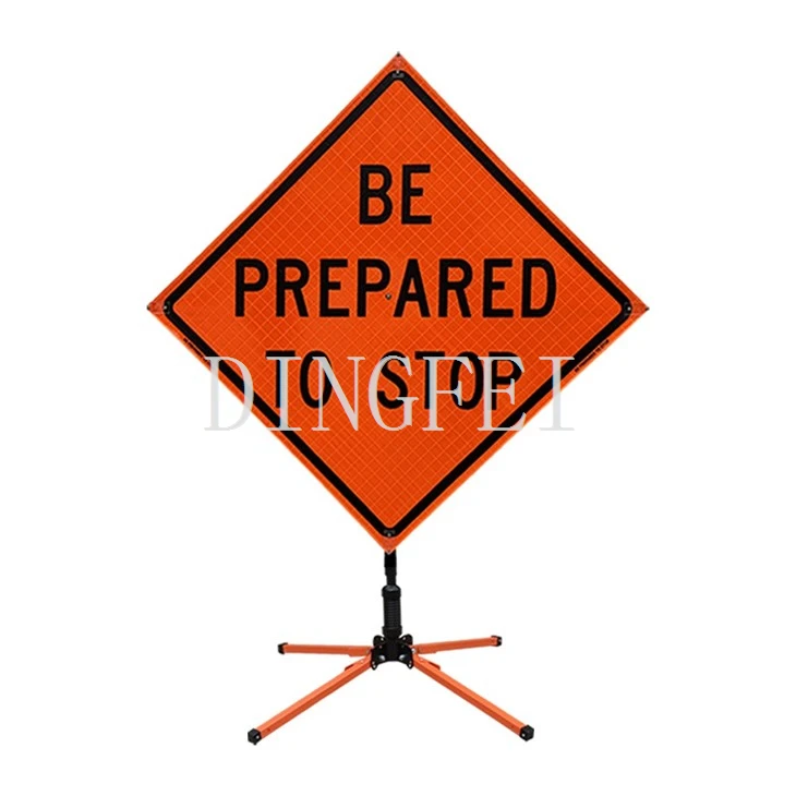 Roll Up Construction Sign Be Prepared To Stop